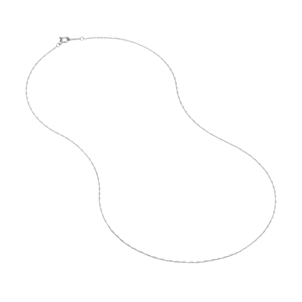 10K Gold 0.80mm Pendant Rope Chain with Spring Ring