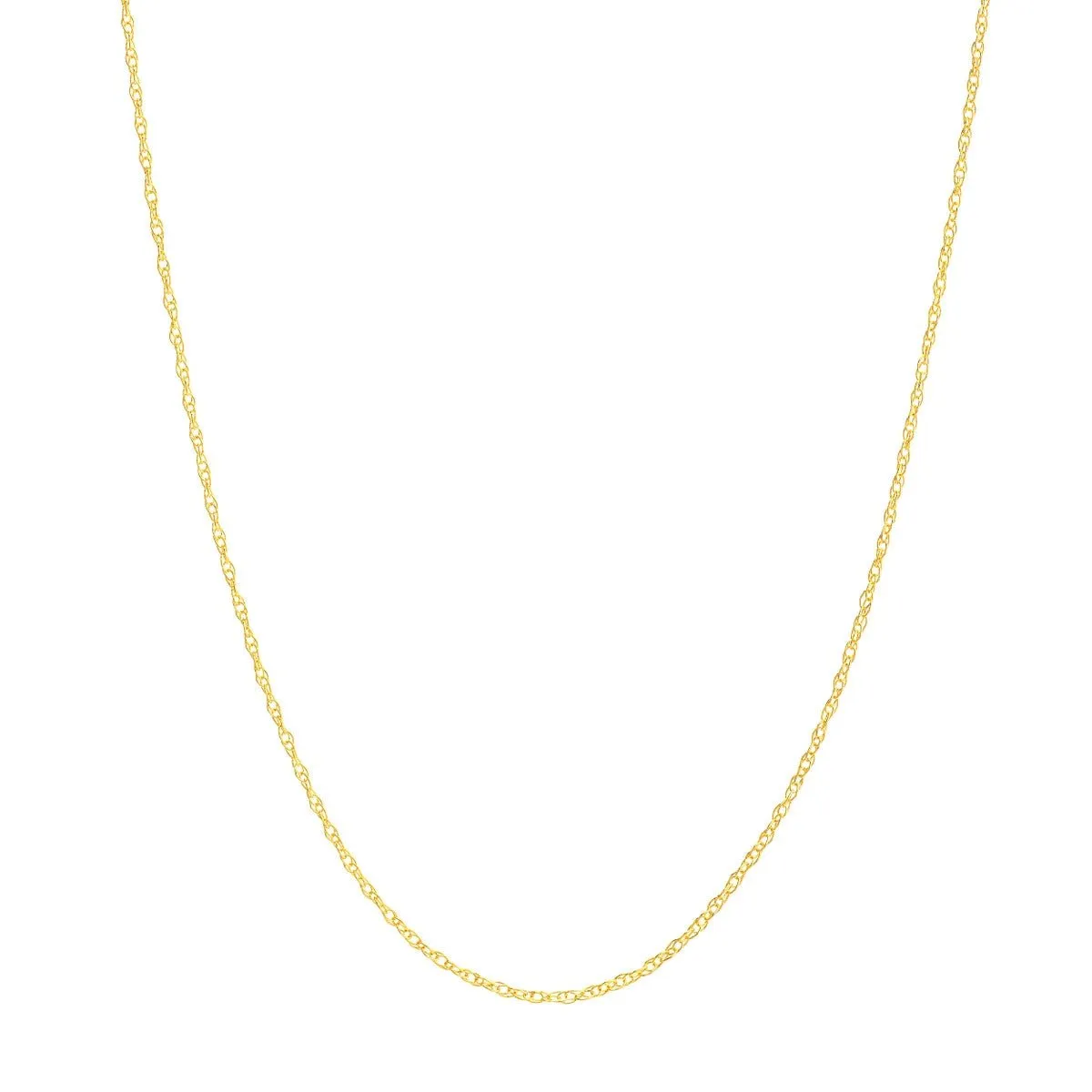10K Gold 0.80mm Pendant Rope Chain with Spring Ring