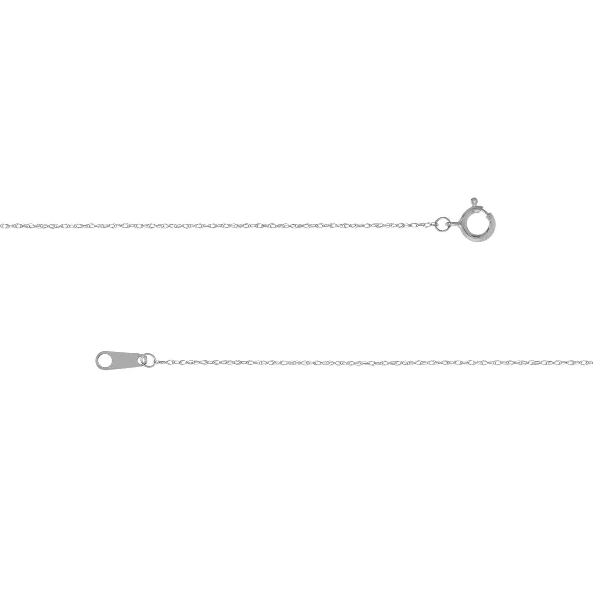 10K Gold 0.80mm Pendant Rope Chain with Spring Ring