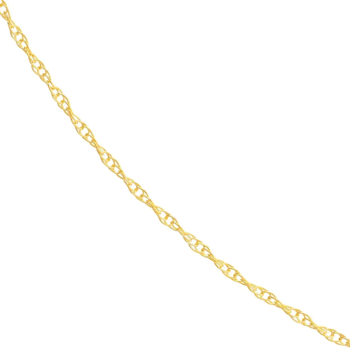 10K Gold 0.80mm Pendant Rope Chain with Spring Ring