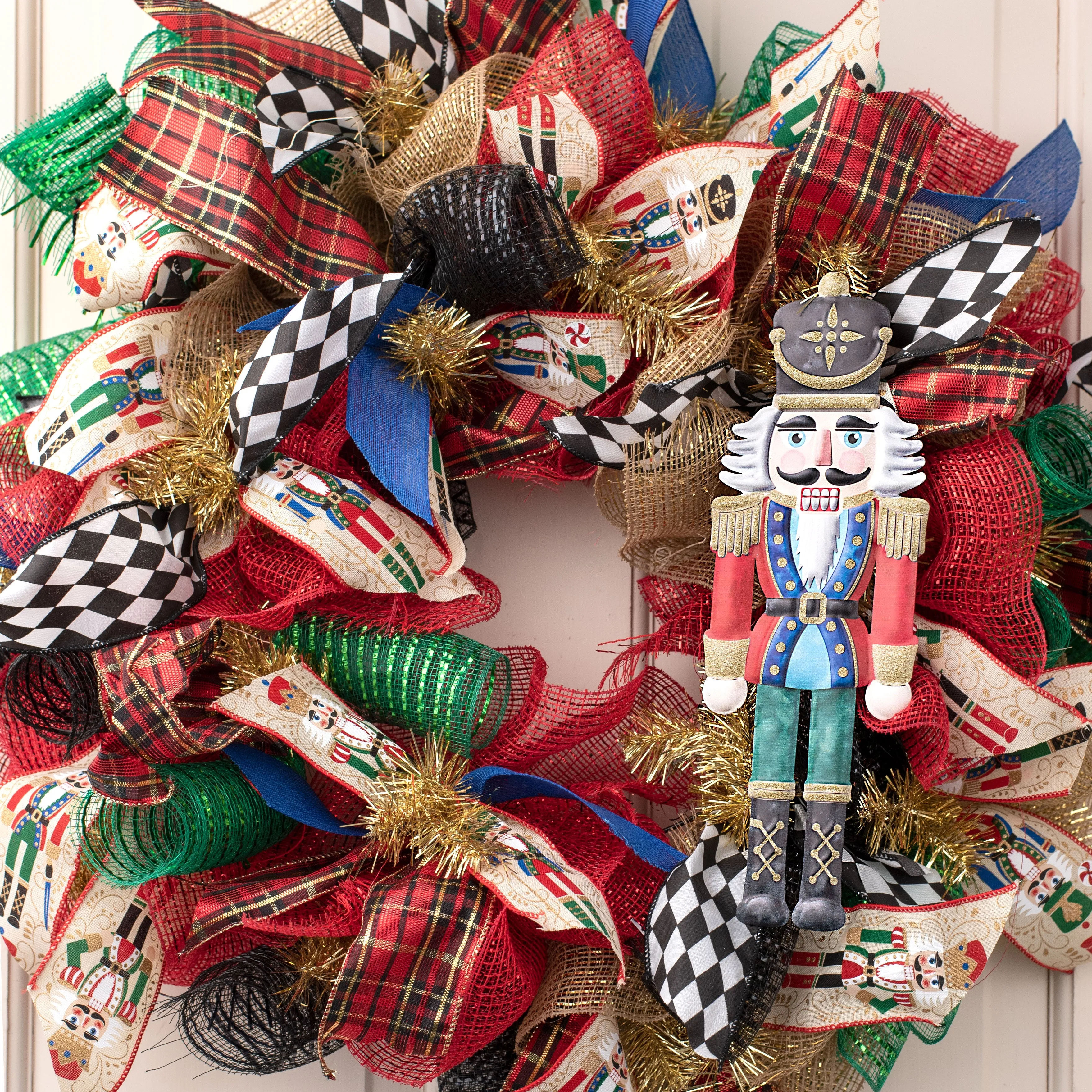 12" Metal Embossed Hanger: Nutcracker
