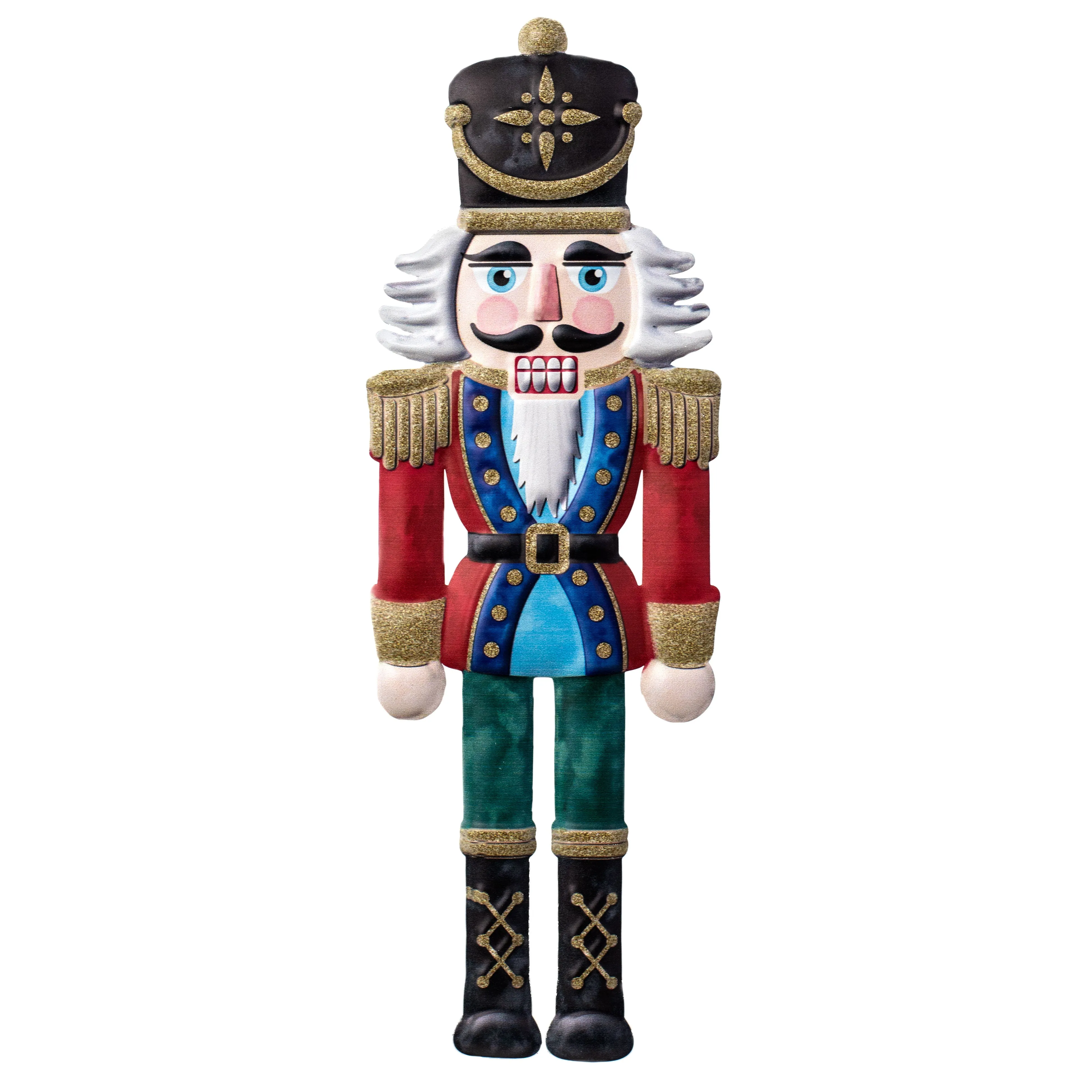 12" Metal Embossed Hanger: Nutcracker