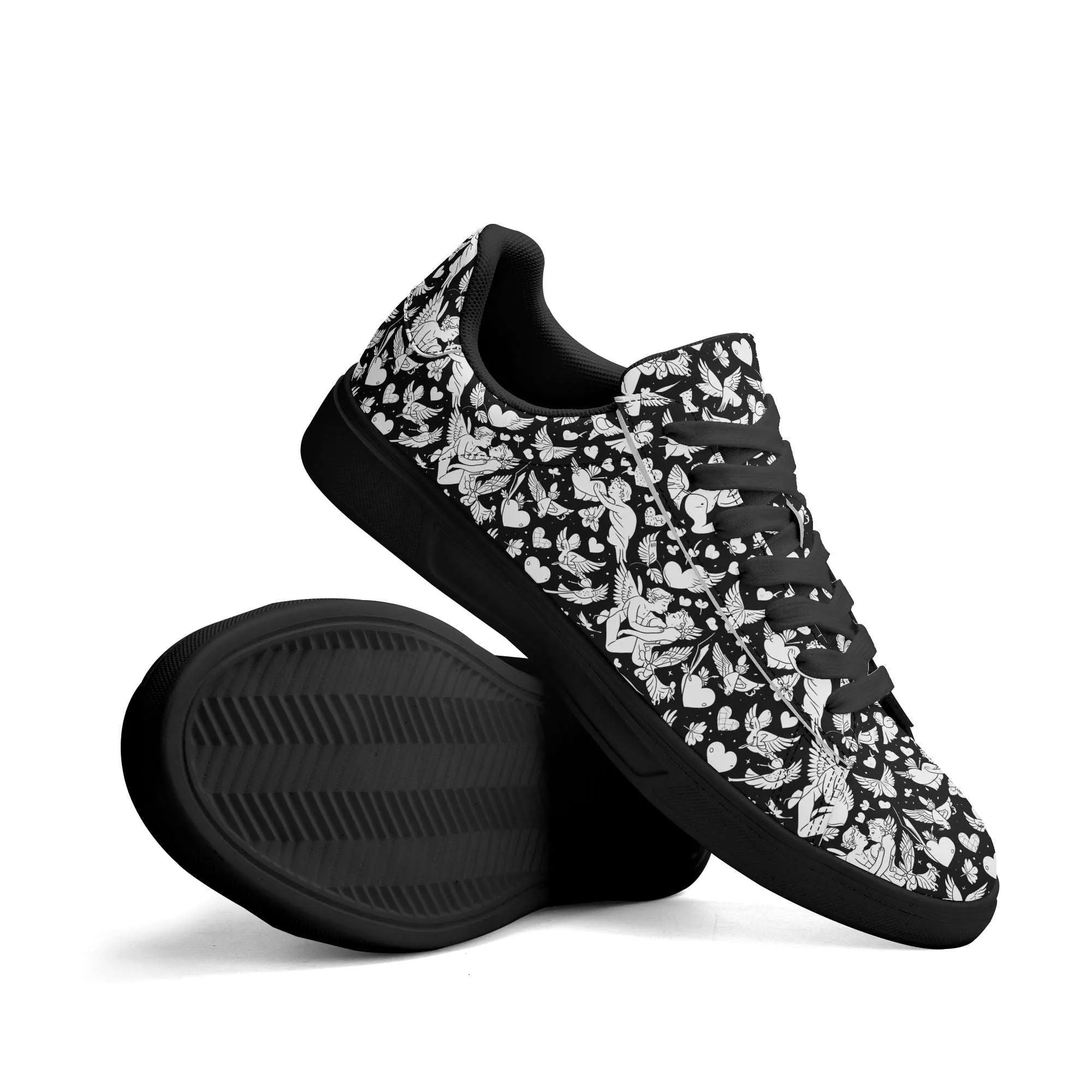 Abstract Love Adult Lightweight Brand Low Top Leather Shoes
