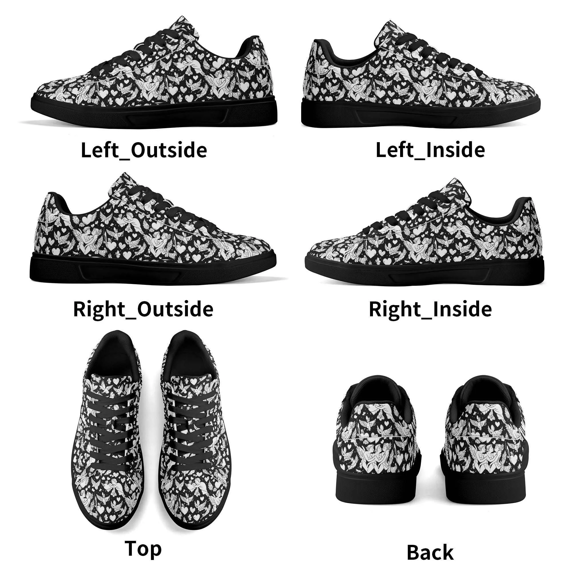 Abstract Love Adult Lightweight Brand Low Top Leather Shoes