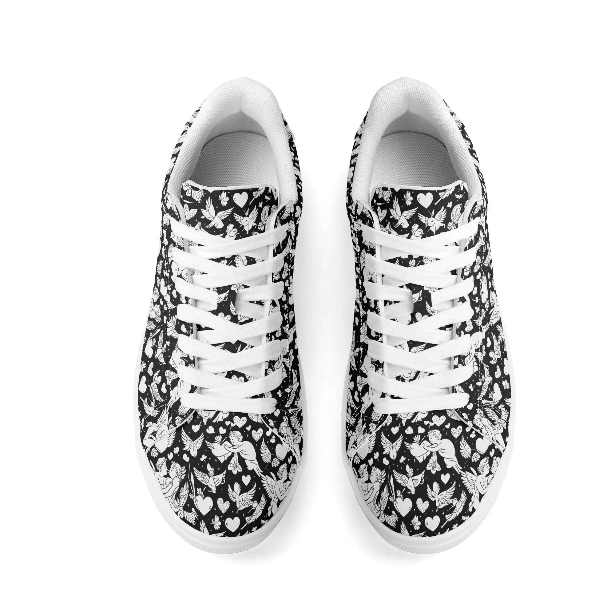 Abstract Love Adult Lightweight Brand Low Top Leather Shoes