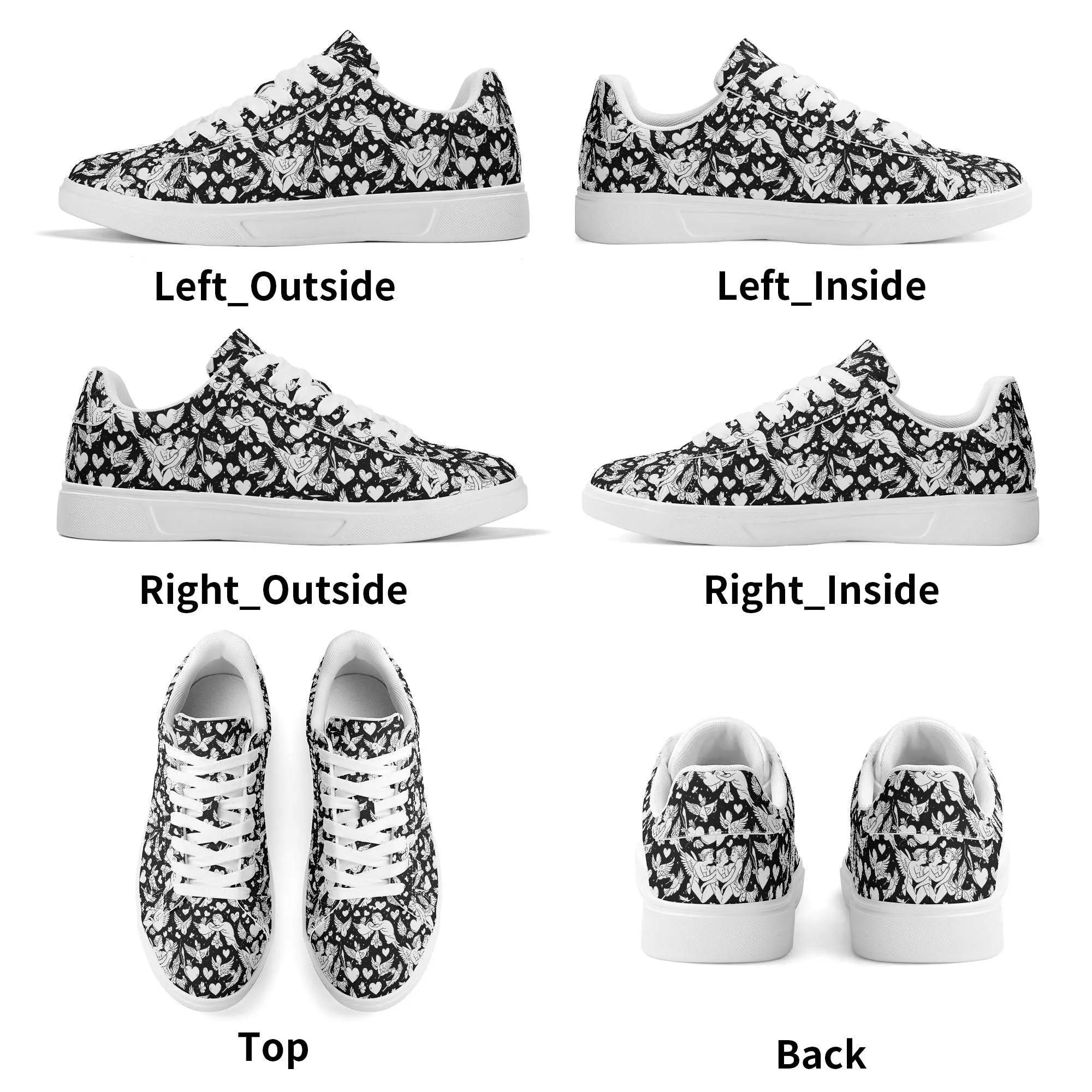 Abstract Love Adult Lightweight Brand Low Top Leather Shoes