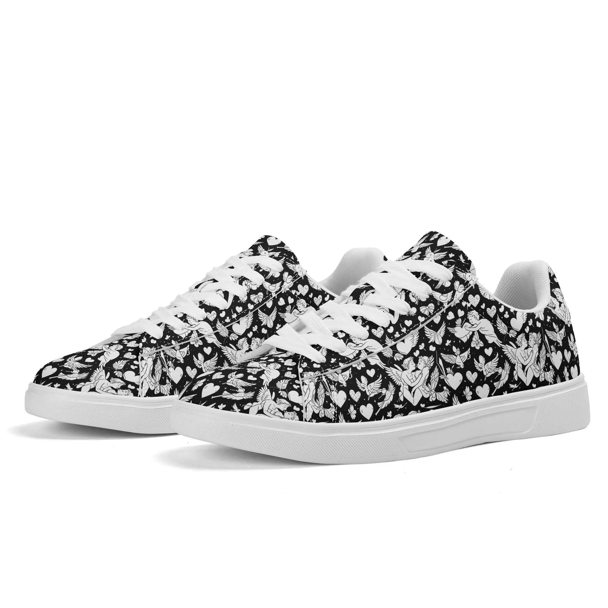 Abstract Love Adult Lightweight Brand Low Top Leather Shoes