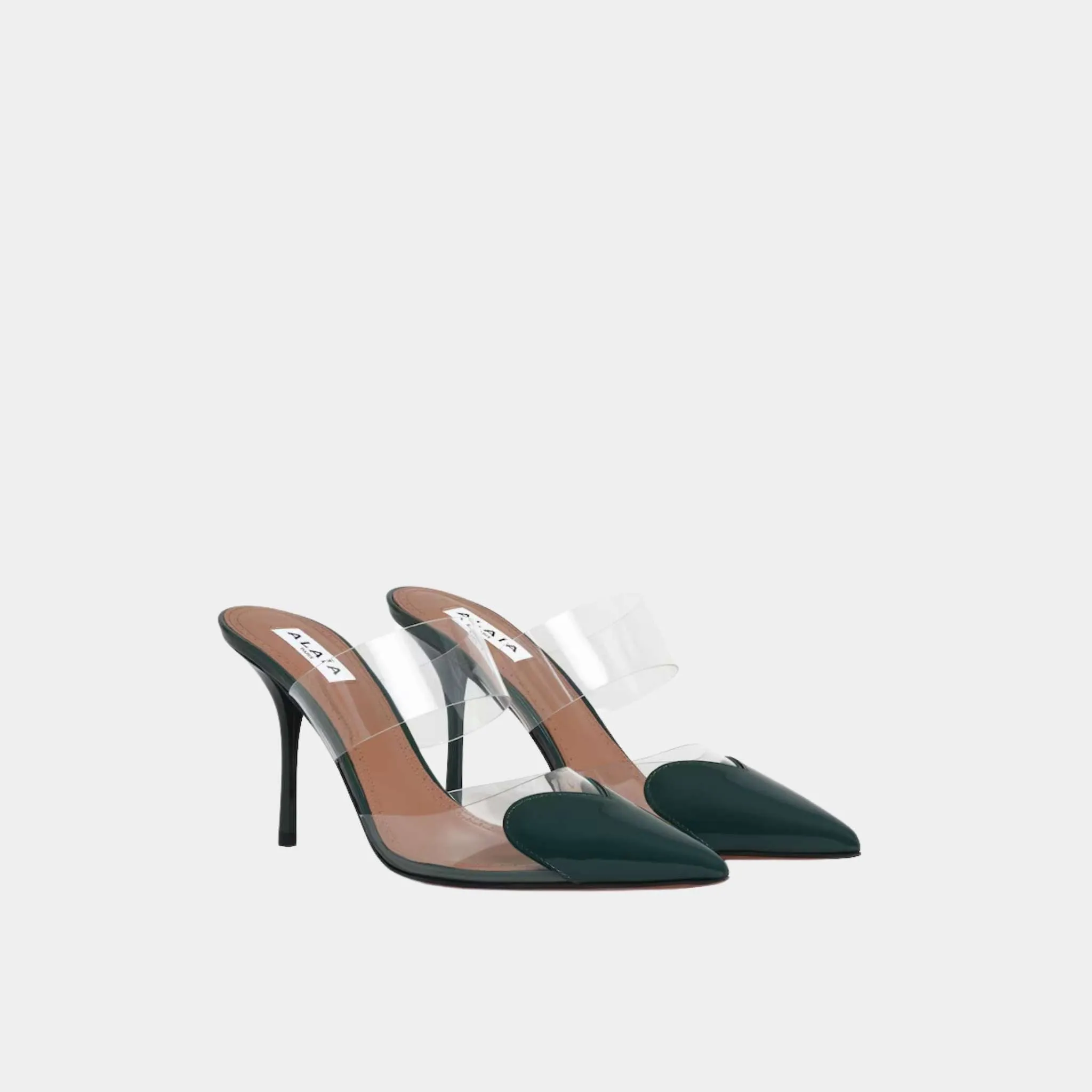 Alaia Le Cœur Mules In Patent Calfskin
