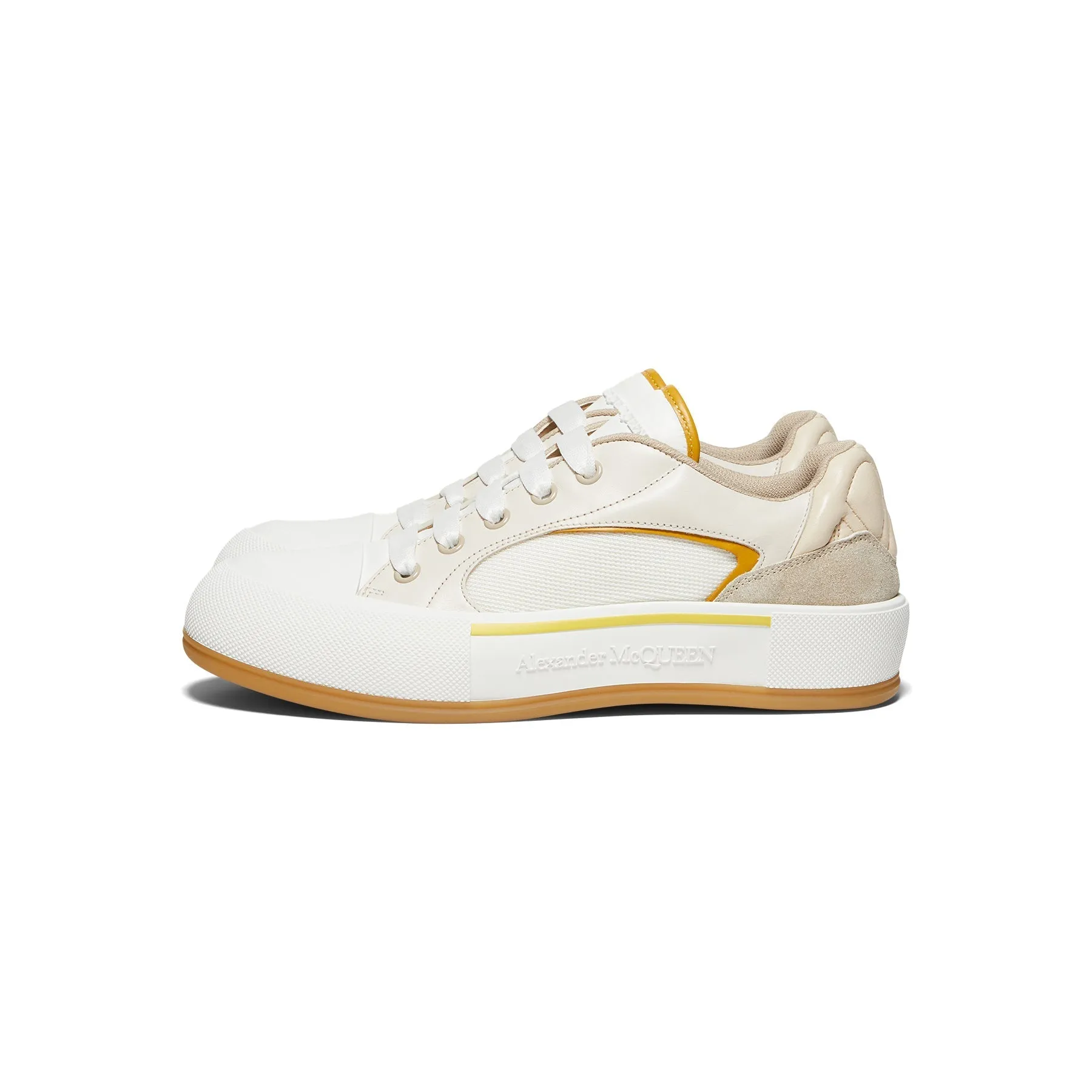Alexander McQueen Skate Deck Sneaker (White/Yellow)