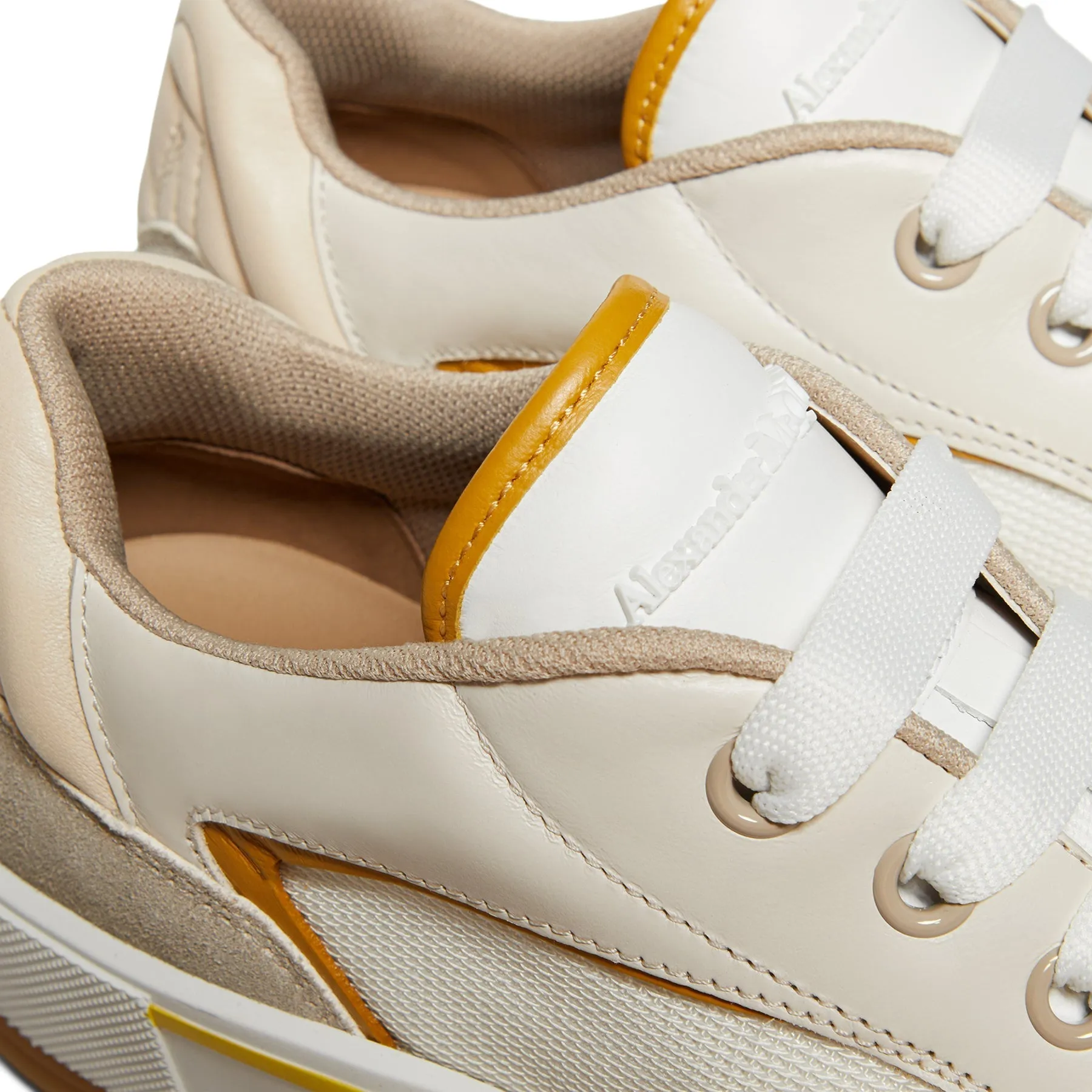 Alexander McQueen Skate Deck Sneaker (White/Yellow)