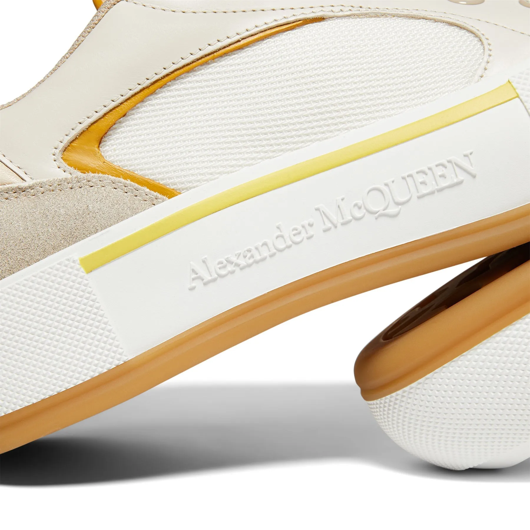 Alexander McQueen Skate Deck Sneaker (White/Yellow)