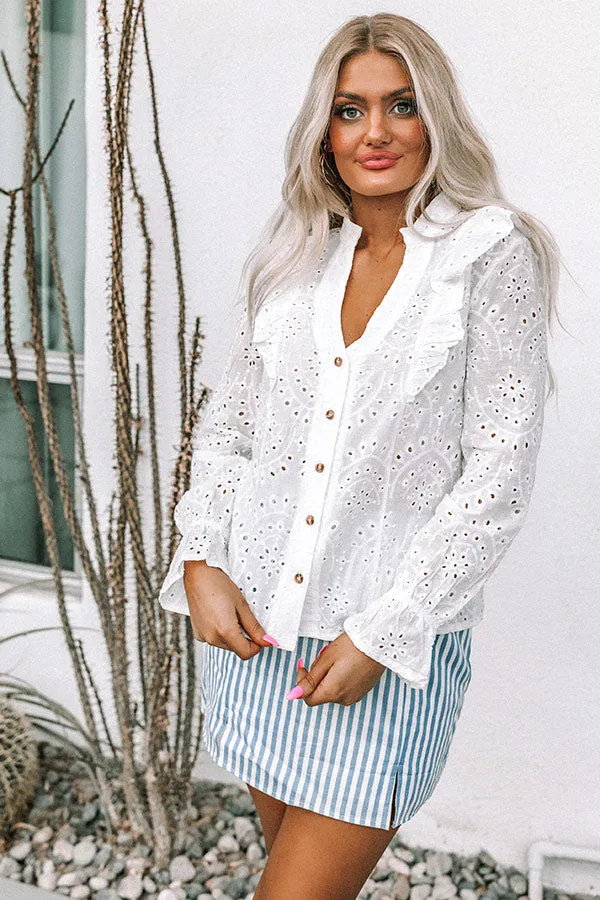 Along The Shore Eyelet Top