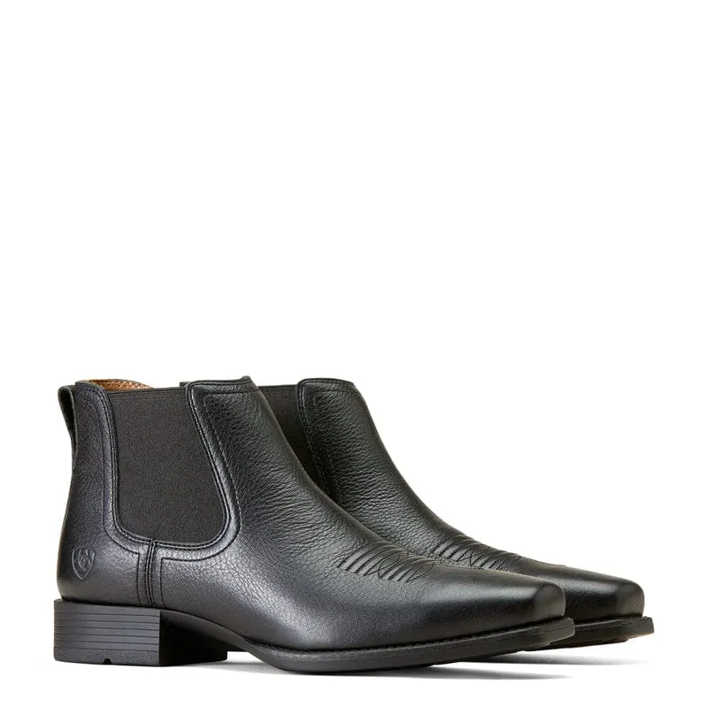 Ariat Booker Ultra Square Toe Boots - Black Deertan