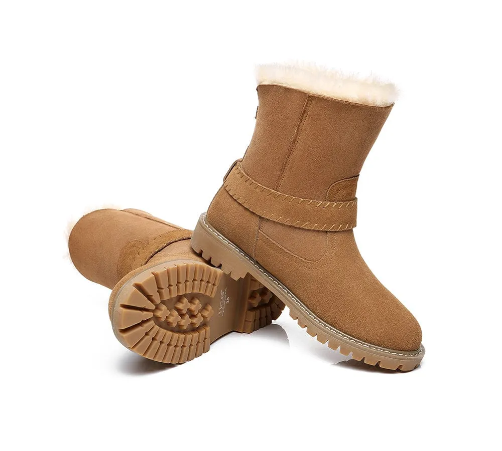 AUSTRALIAN SHEPHERD® UGG Boots Women Sheepskin Wool Mid Calf Sarah