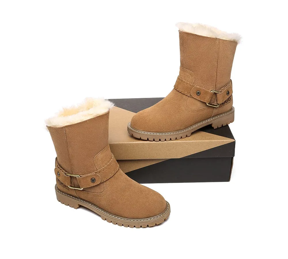AUSTRALIAN SHEPHERD® UGG Boots Women Sheepskin Wool Mid Calf Sarah