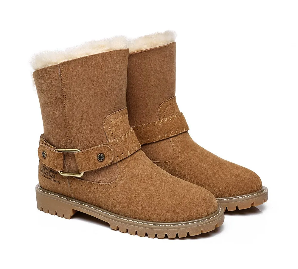 AUSTRALIAN SHEPHERD® UGG Boots Women Sheepskin Wool Mid Calf Sarah