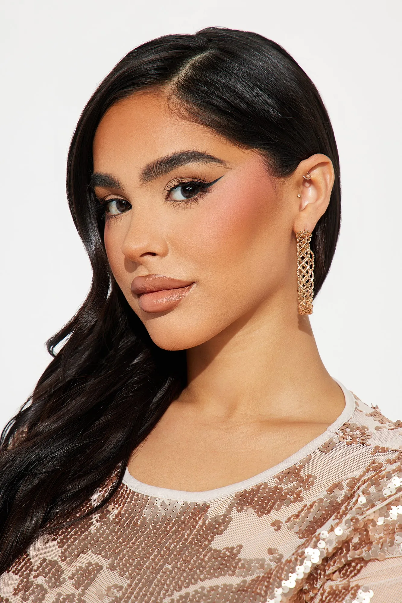 Bad Behavior Tonight Hoop Earrings - Gold