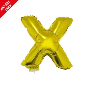 Balloon on Stick - 16" Gold Letter X