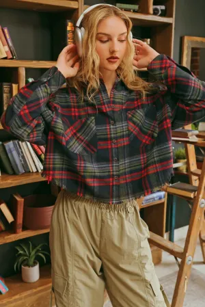 Cali Cropped Plaid Shirt