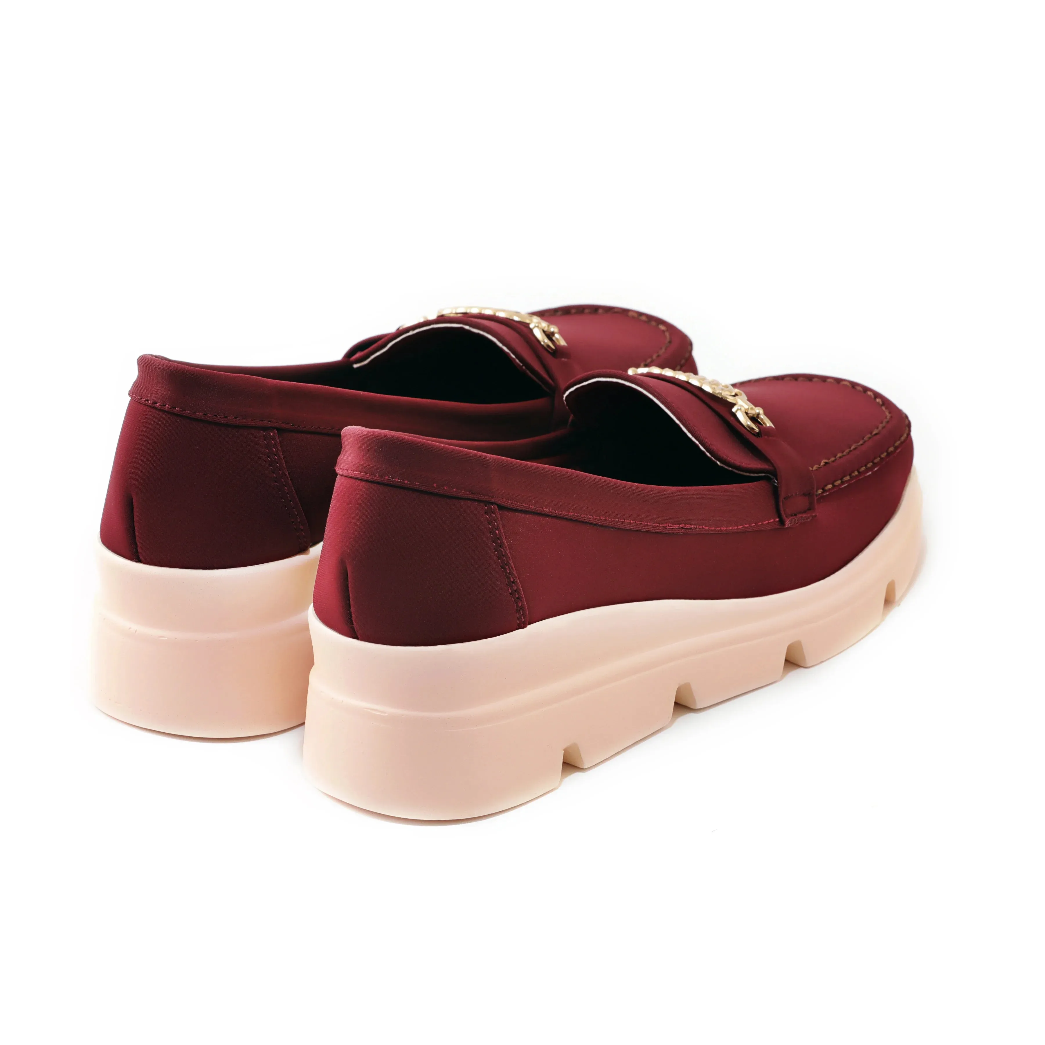 Camia Maroon women Wedge Shoes