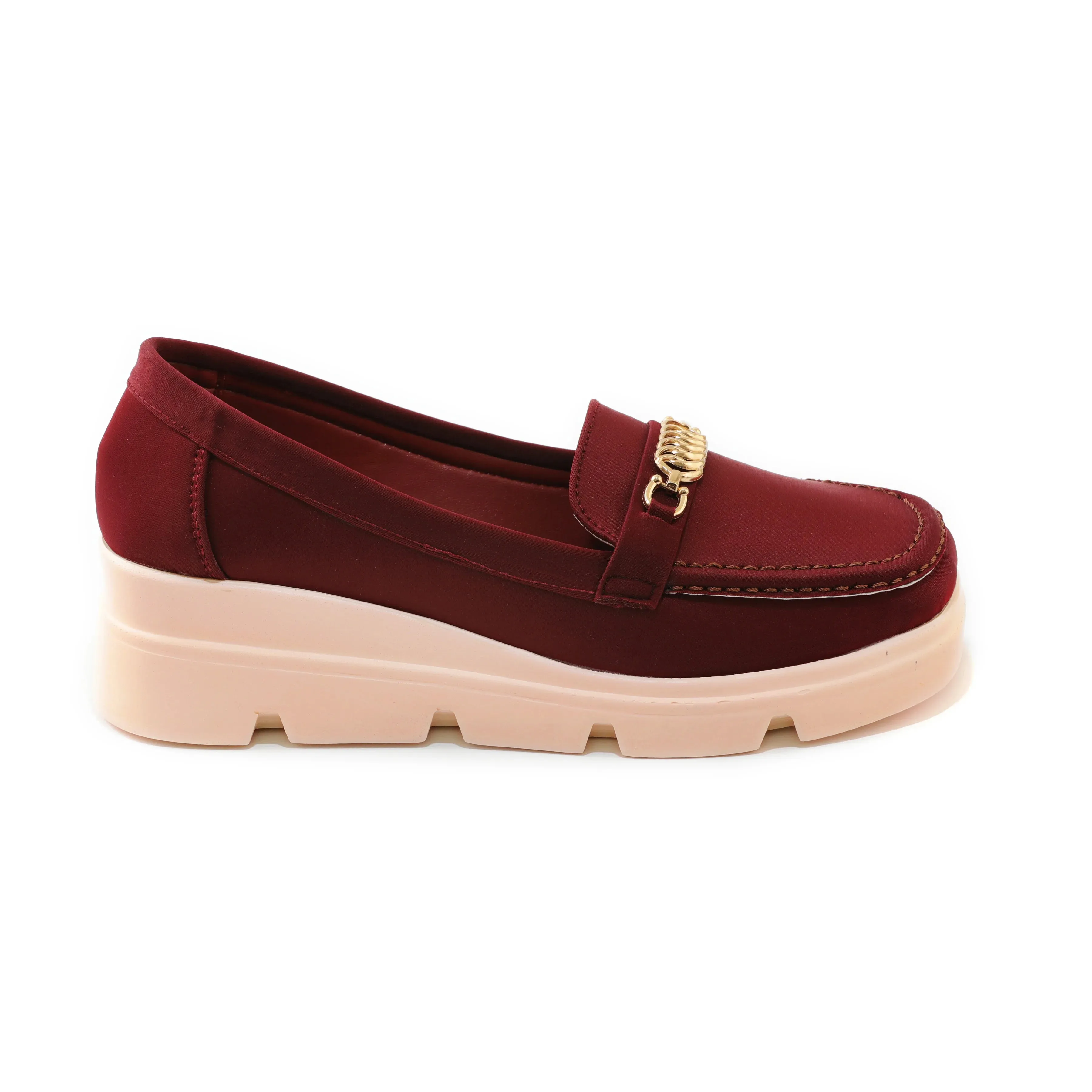 Camia Maroon women Wedge Shoes
