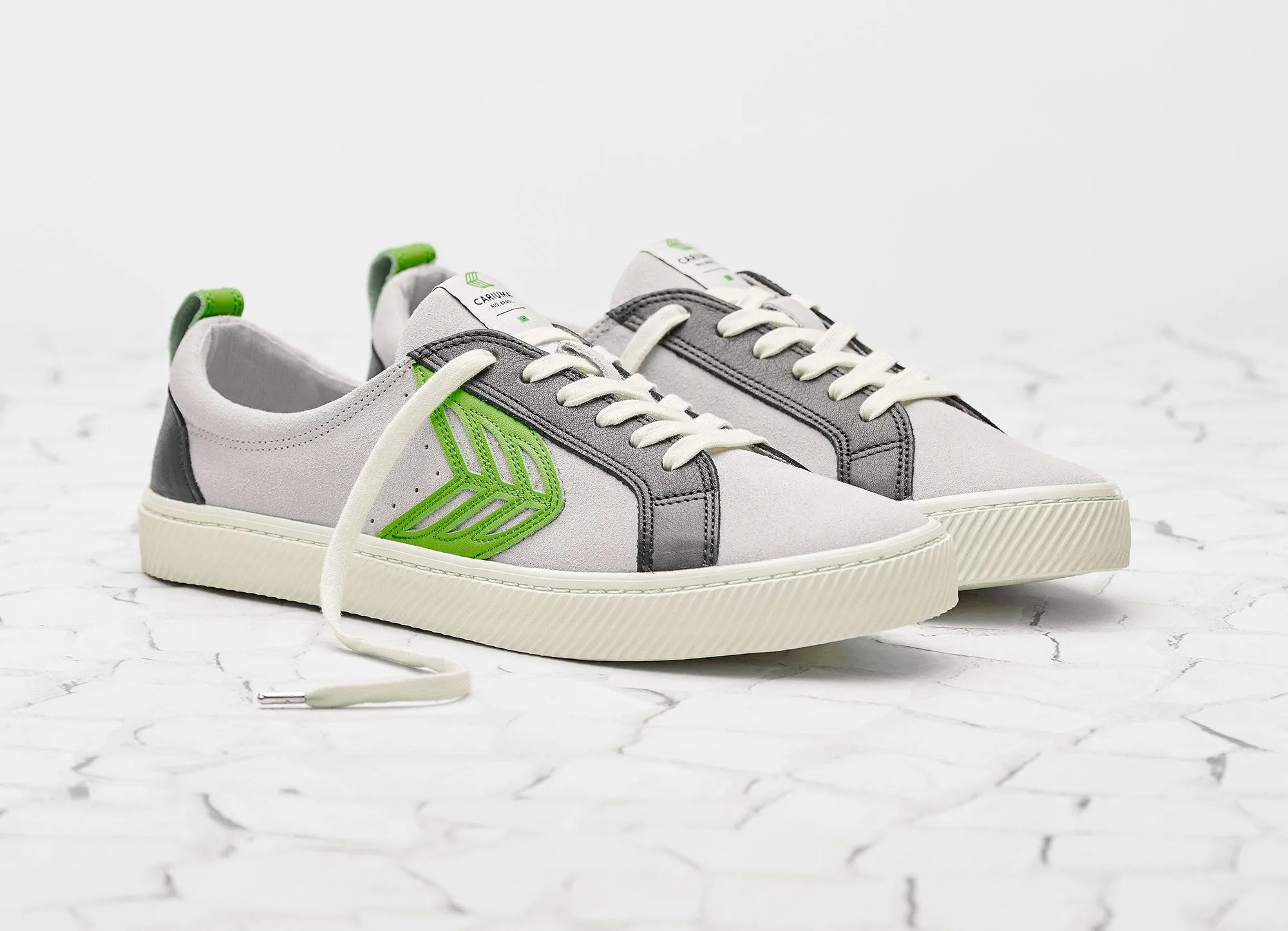 CATIBA Low Ice/Green Suede Sneaker Women