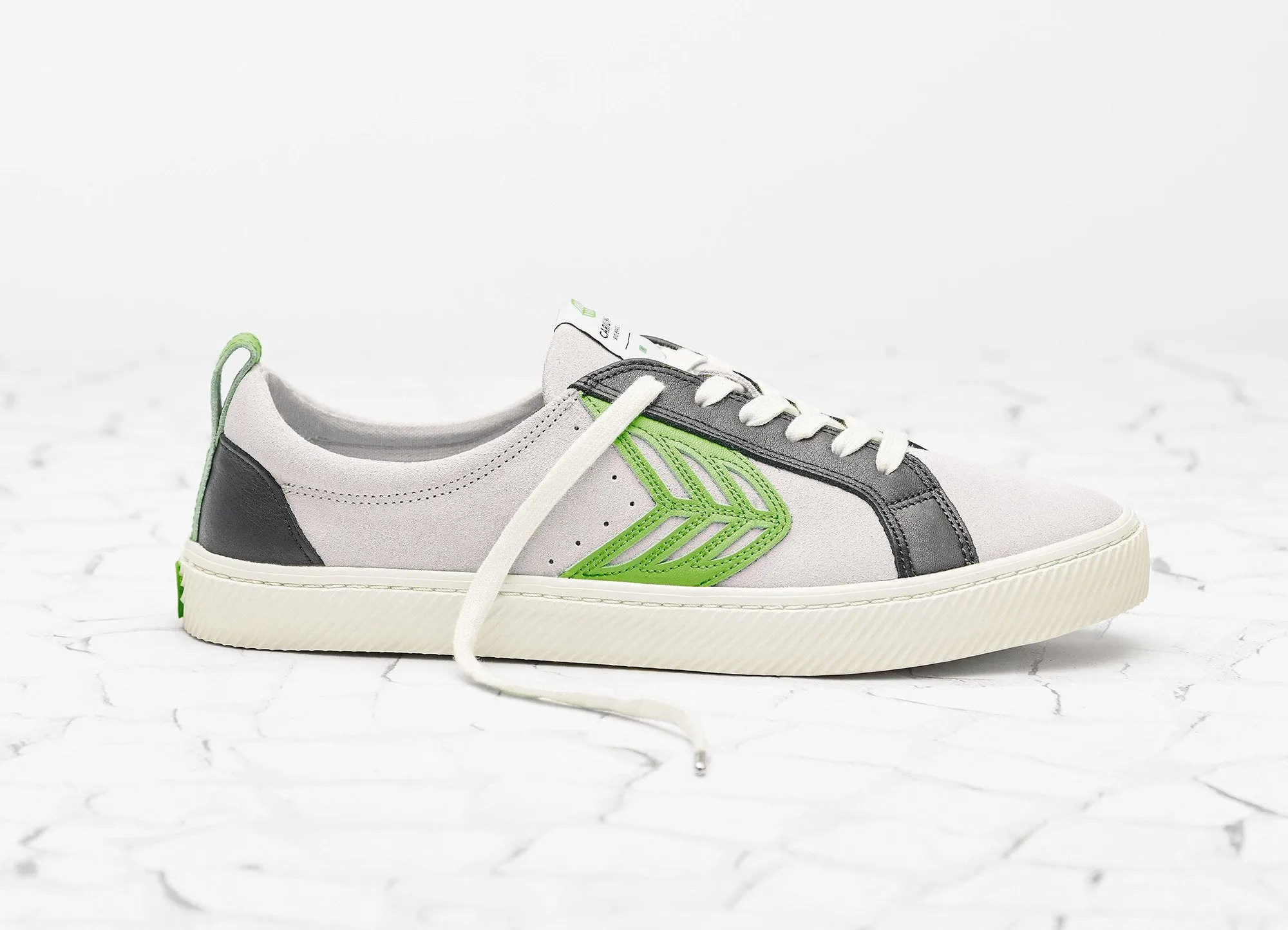CATIBA Low Ice/Green Suede Sneaker Women
