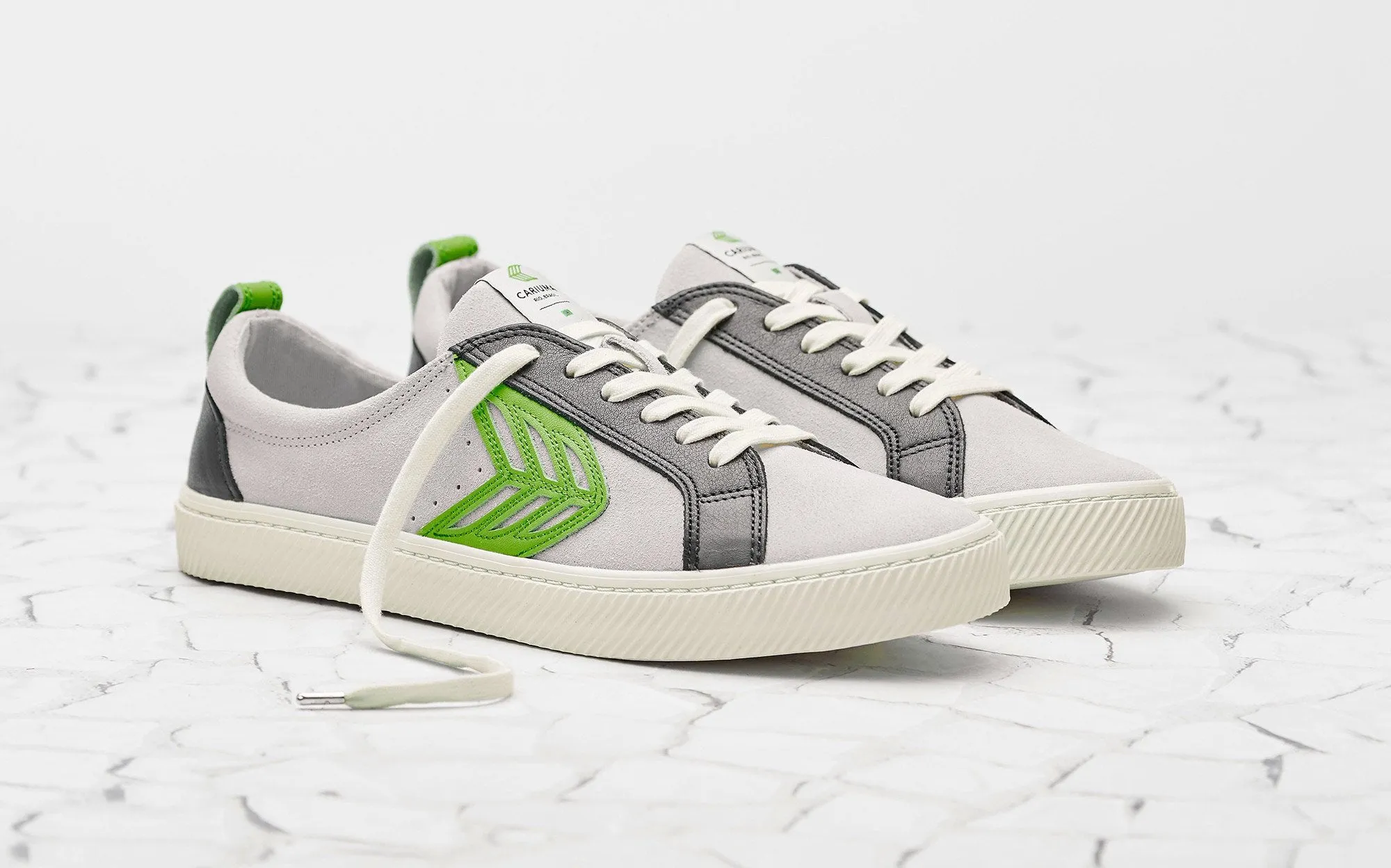 CATIBA Low Ice/Green Suede Sneaker Women