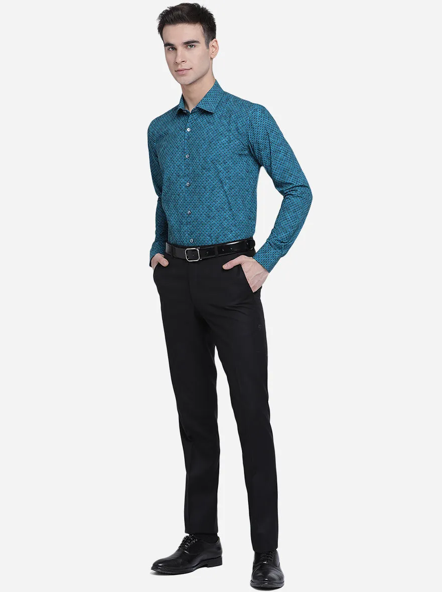 Cornflower Dotted Slim Fit Party Wear Shirt | JB Studio