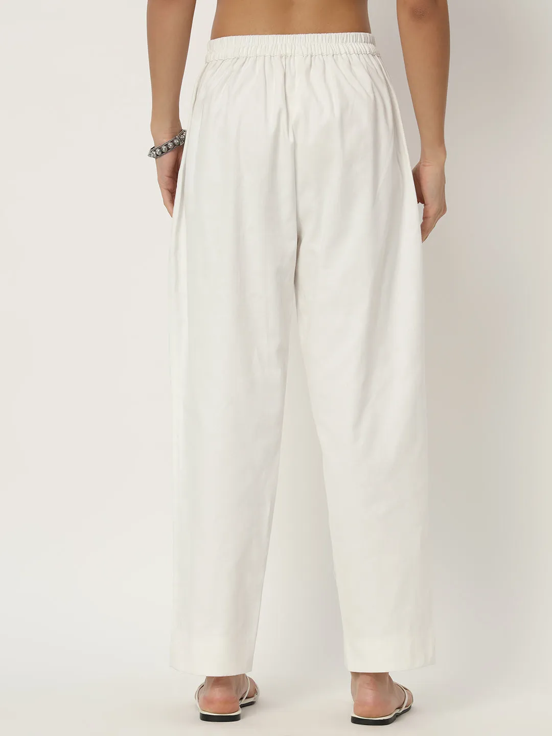 Cotton Twill Solid Trousers