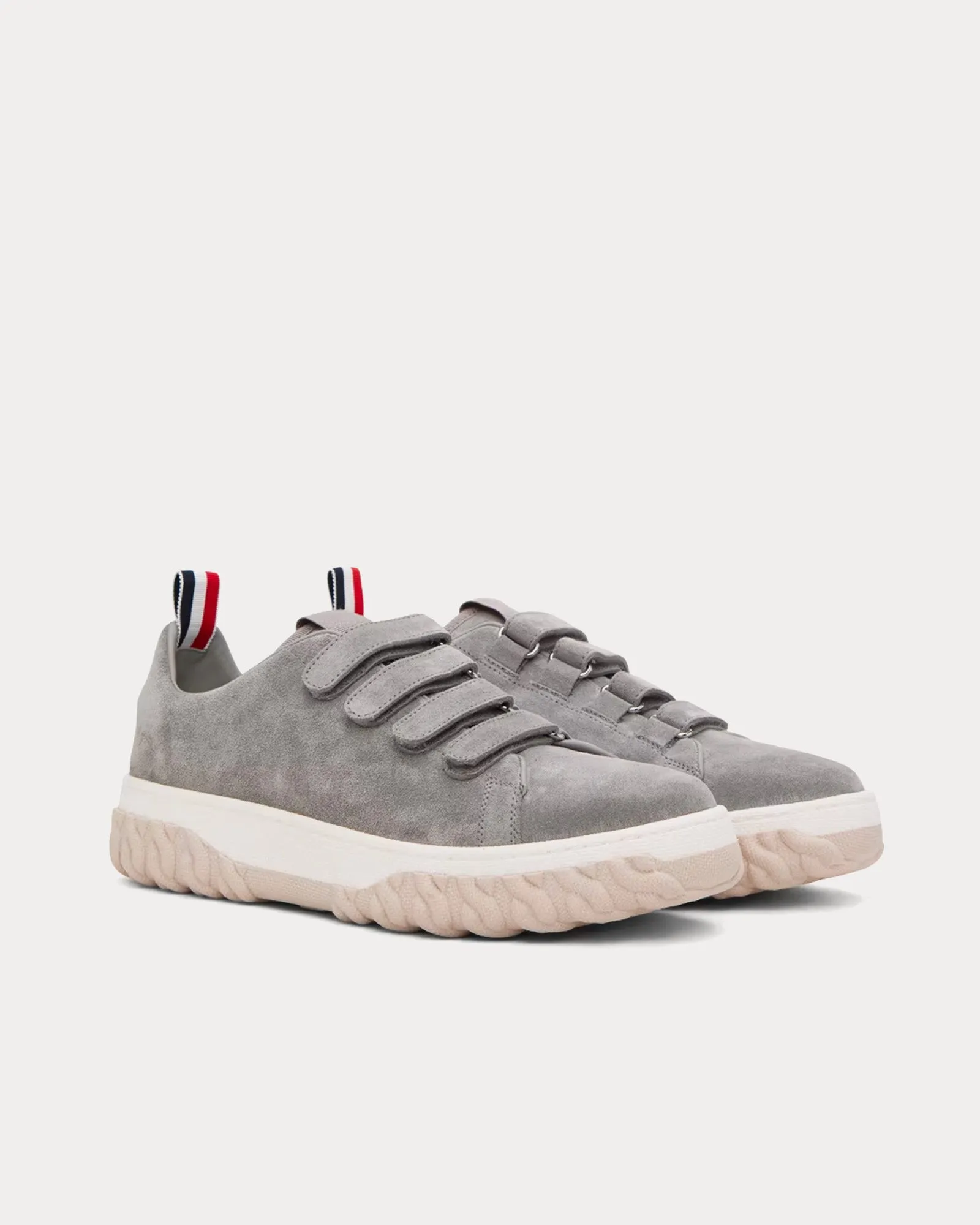 Court 4-Bar Velcro Suede Dark Grey Low Top Sneakers