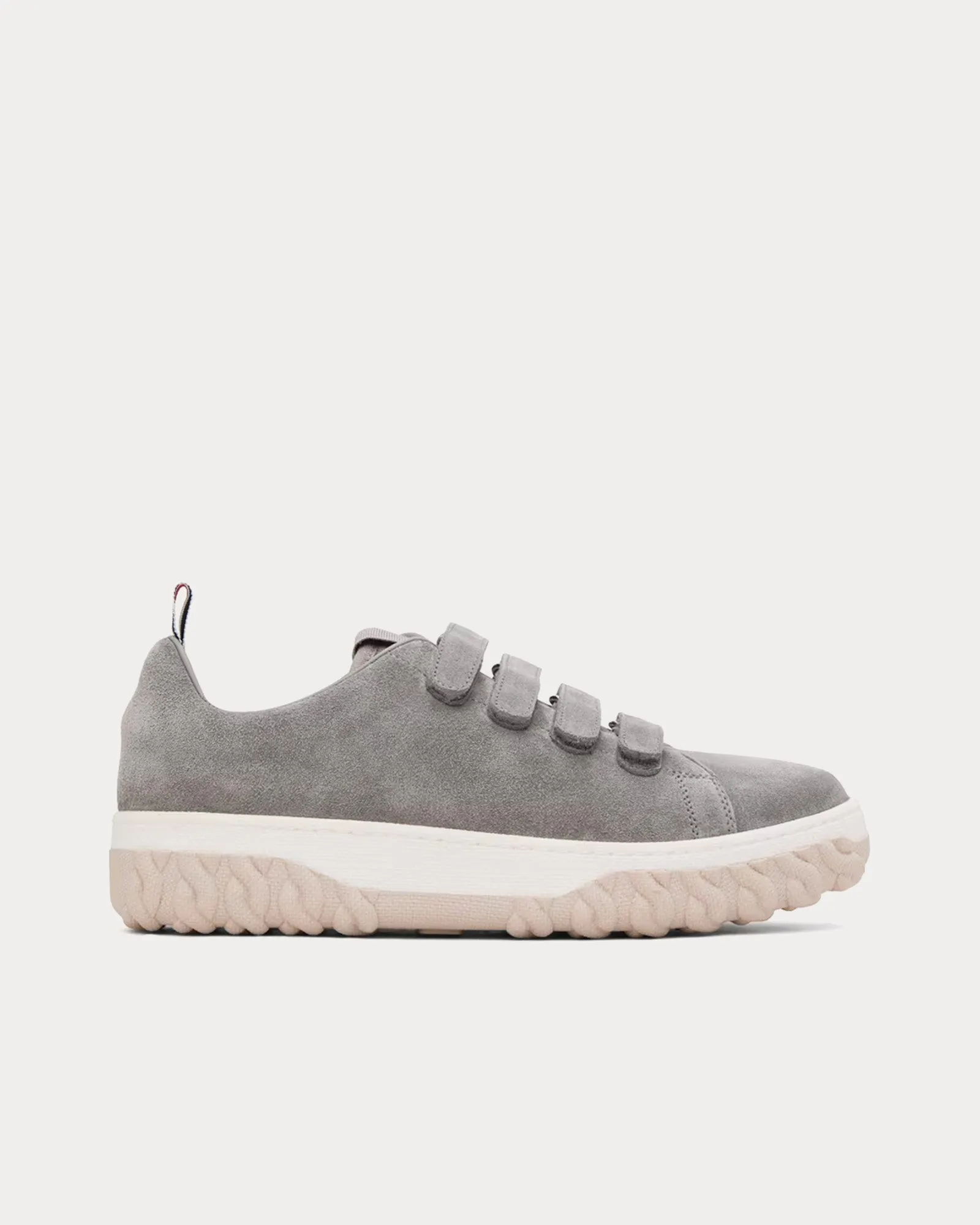 Court 4-Bar Velcro Suede Dark Grey Low Top Sneakers