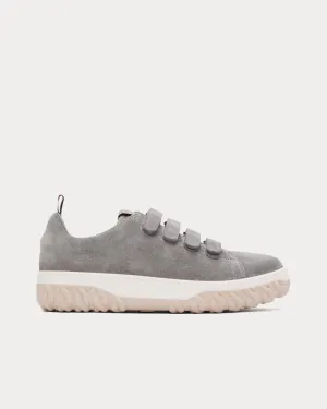 Court 4-Bar Velcro Suede Dark Grey Low Top Sneakers