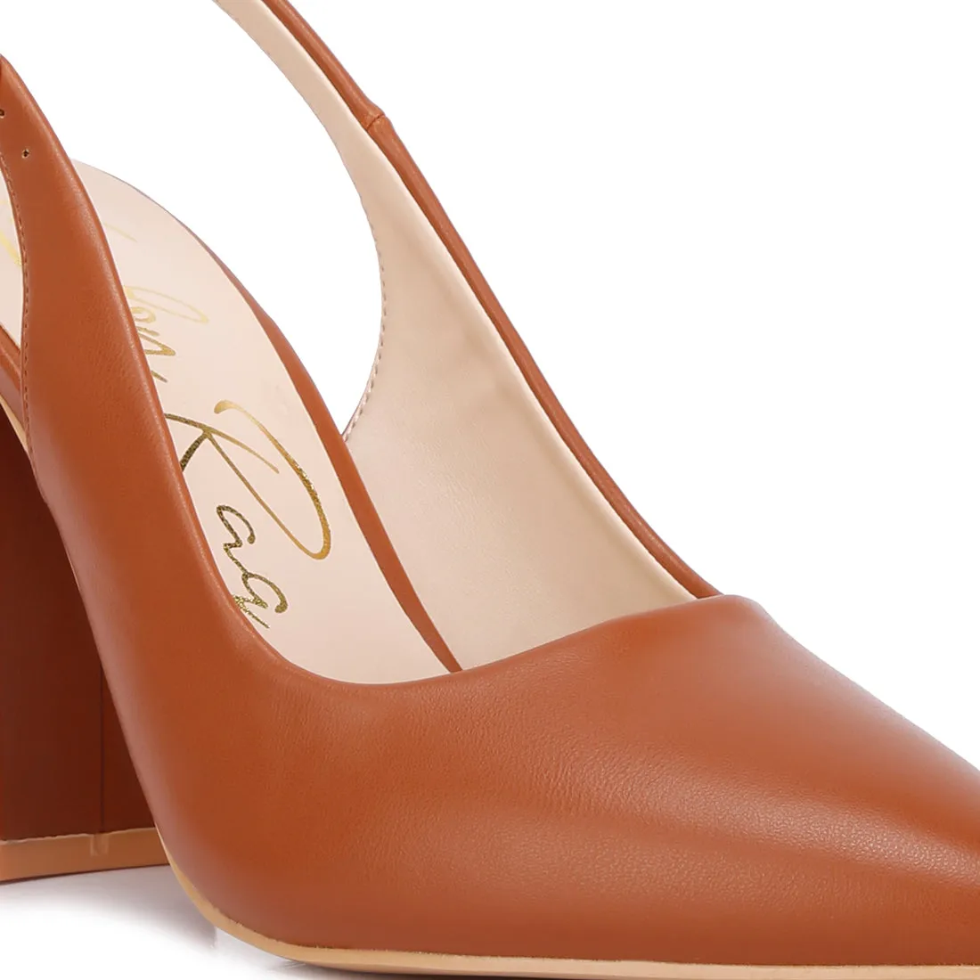 Creidne Block Heel Pointed Toe Sandals