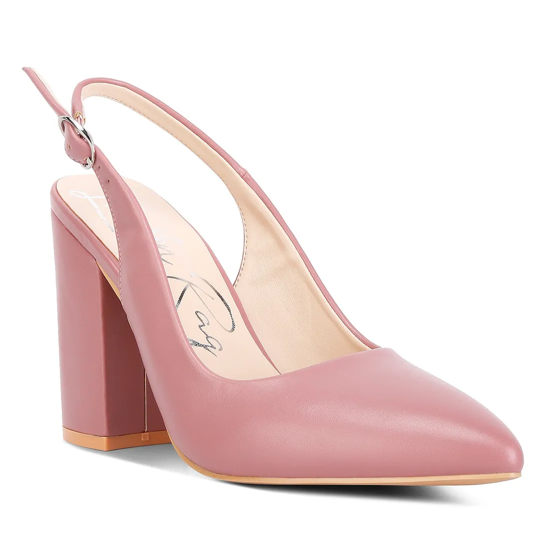 Creidne Block Heel Pointed Toe Sandals