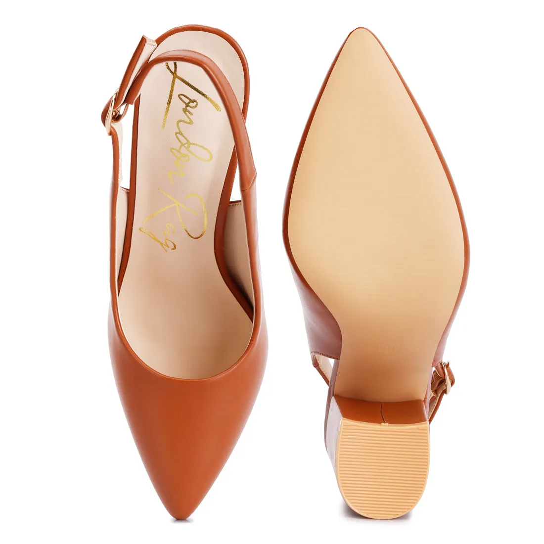Creidne Block Heel Pointed Toe Sandals