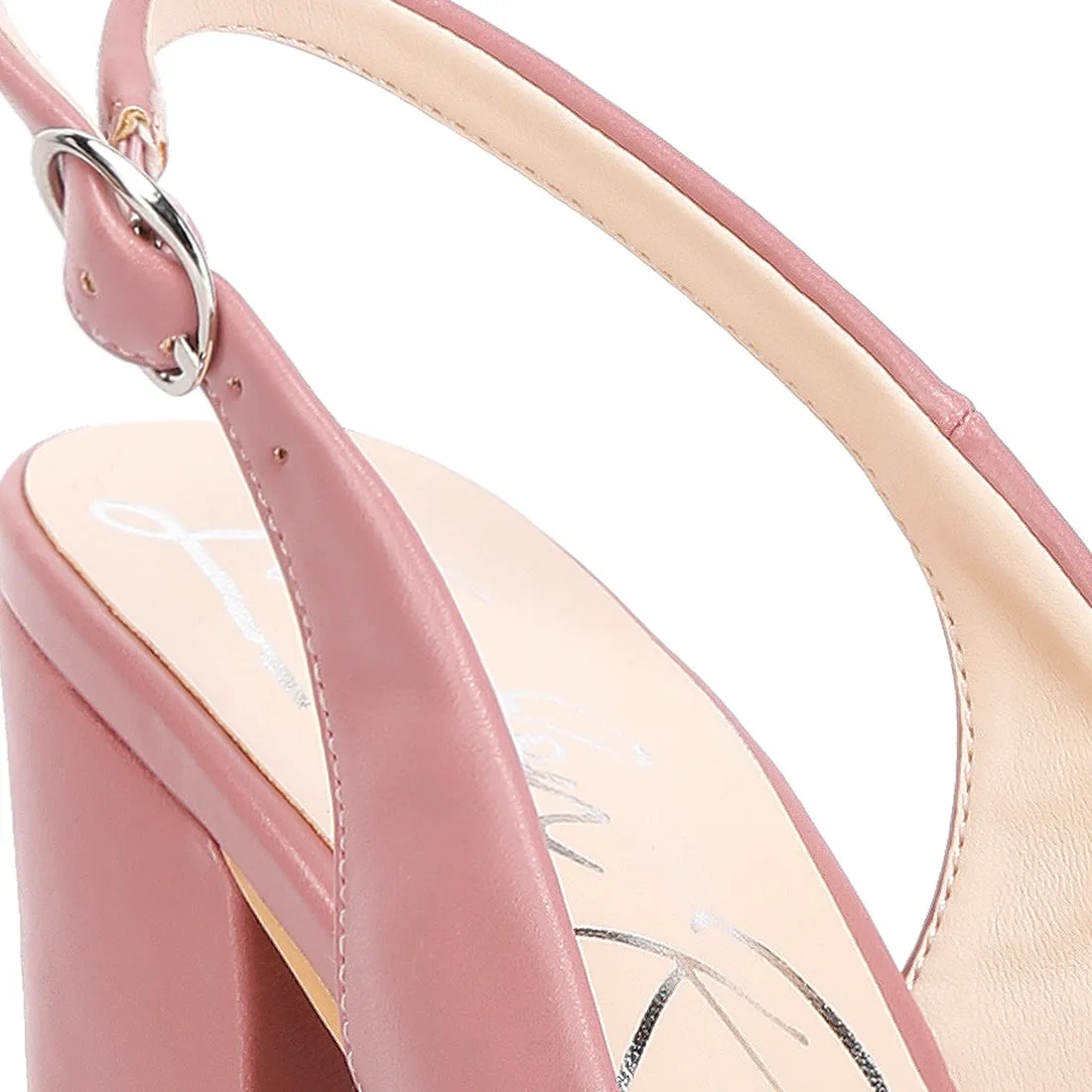 Creidne Block Heel Pointed Toe Sandals