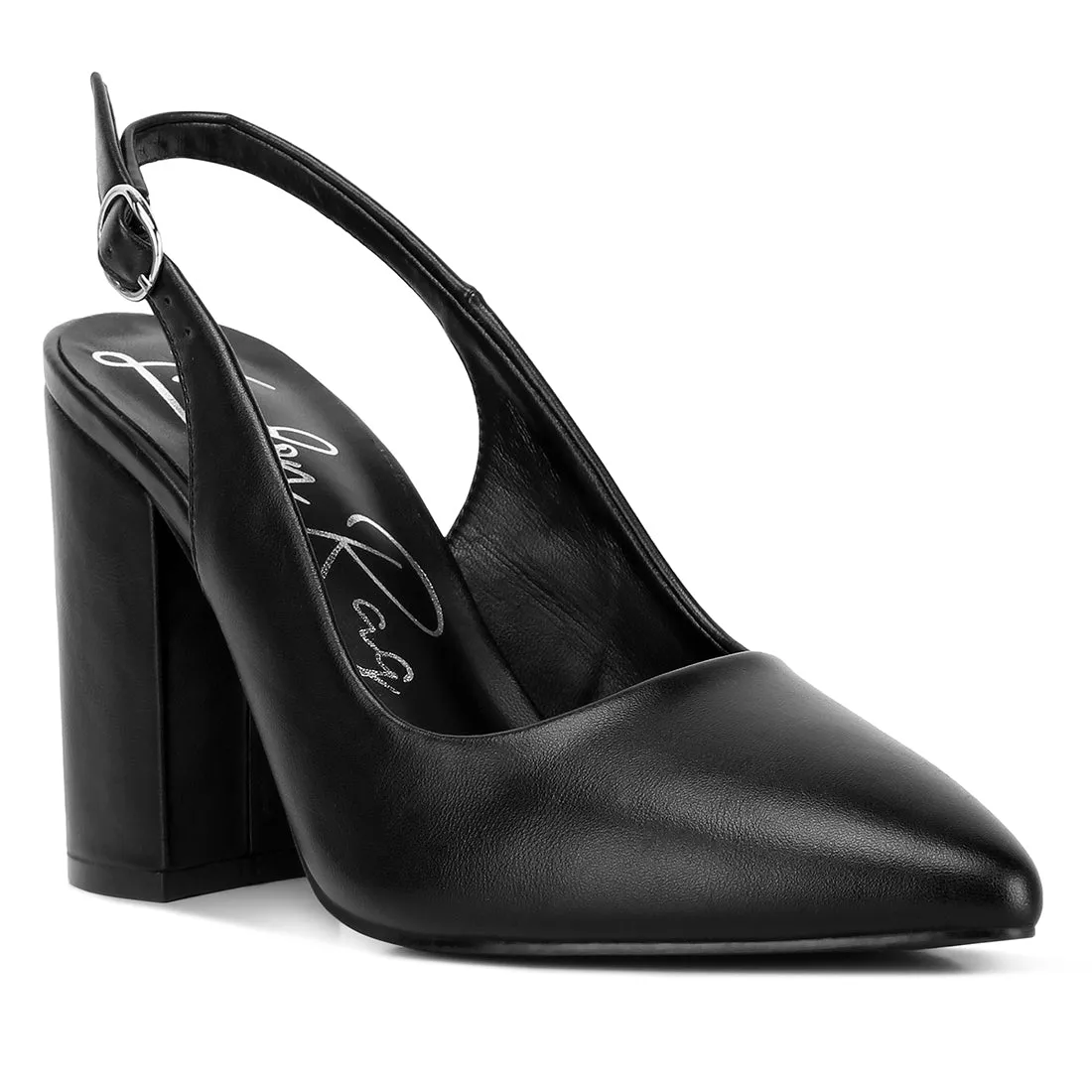 Creidne Block Heel Pointed Toe Sandals