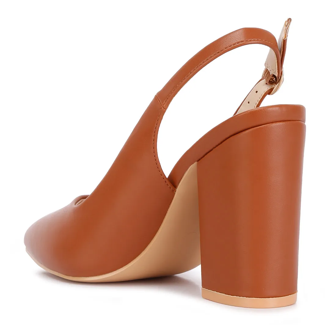 Creidne Block Heel Pointed Toe Sandals
