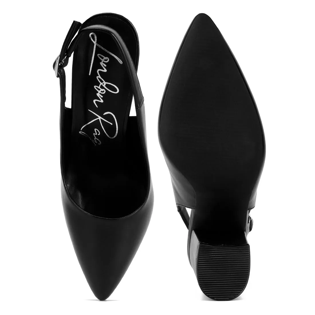 Creidne Block Heel Pointed Toe Sandals