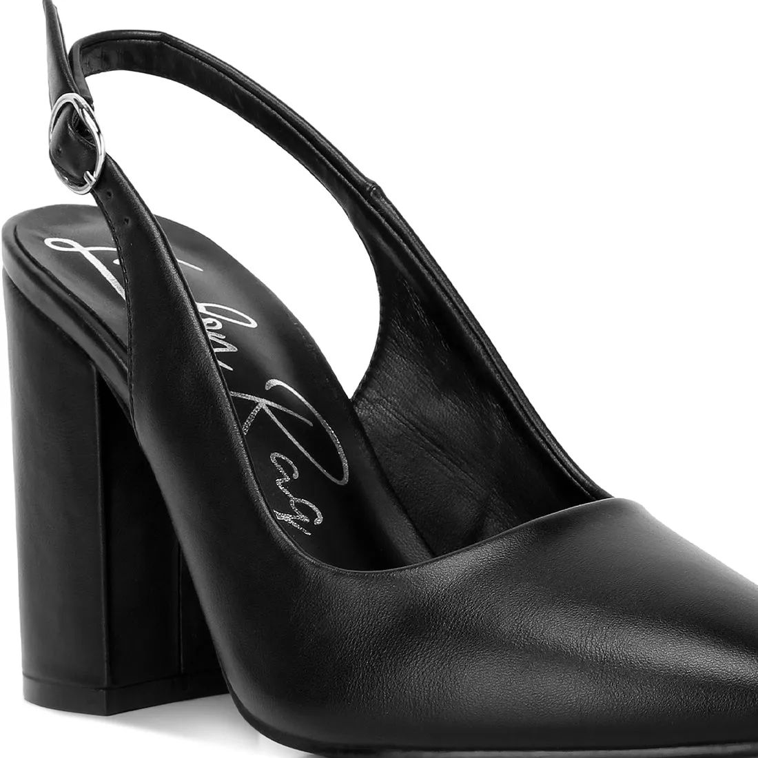 Creidne Block Heel Pointed Toe Sandals