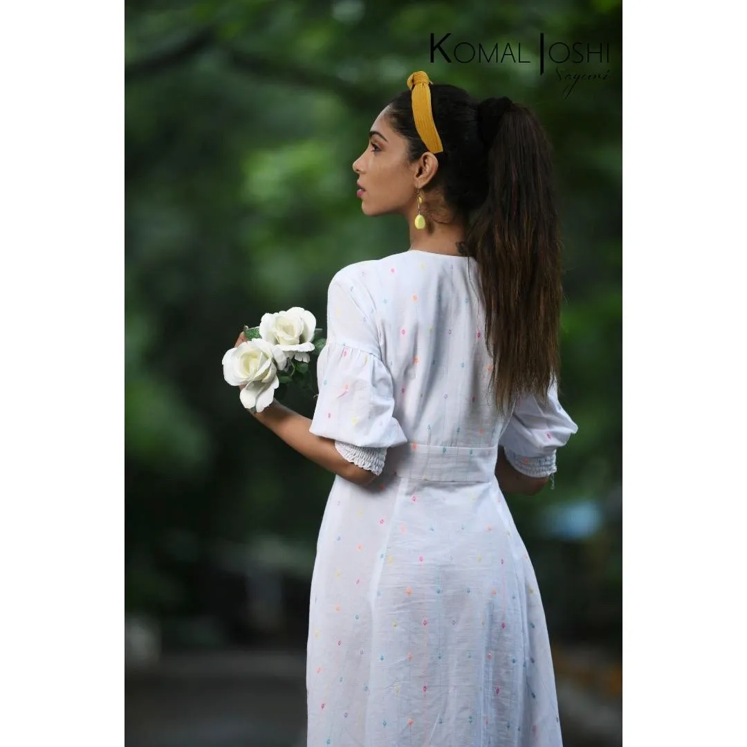 Deep V-Neck Dress By Sayuri.