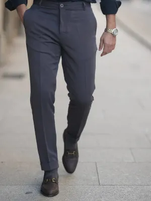 Donato Blue Grey Tapered Cut Lightweight Chino