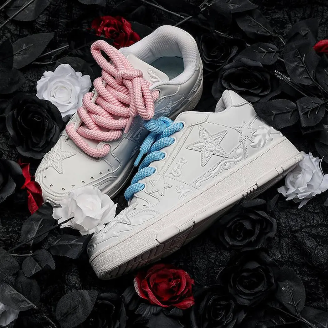 Embossed Art Inspired Sneakers Black