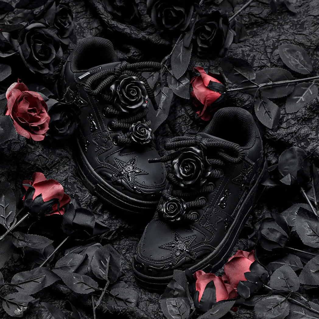 Embossed Art Inspired Sneakers Black