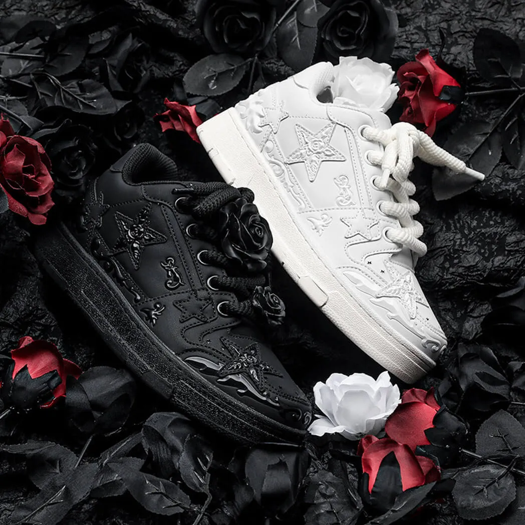 Embossed Art Inspired Sneakers Black