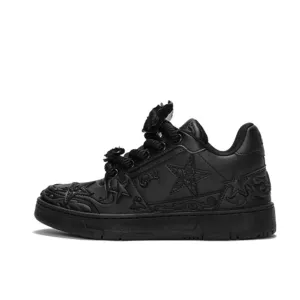Embossed Art Inspired Sneakers Black