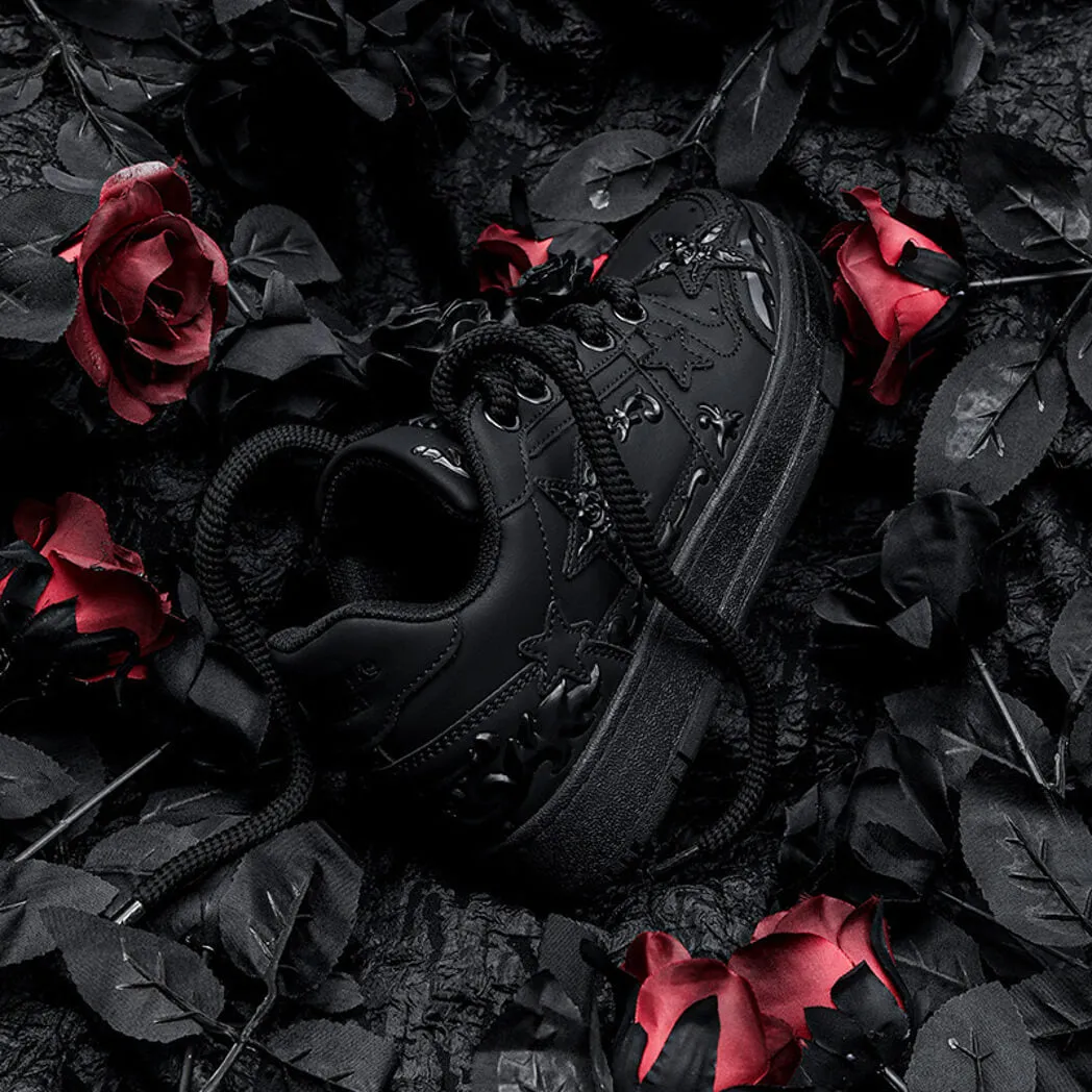 Embossed Art Inspired Sneakers Black