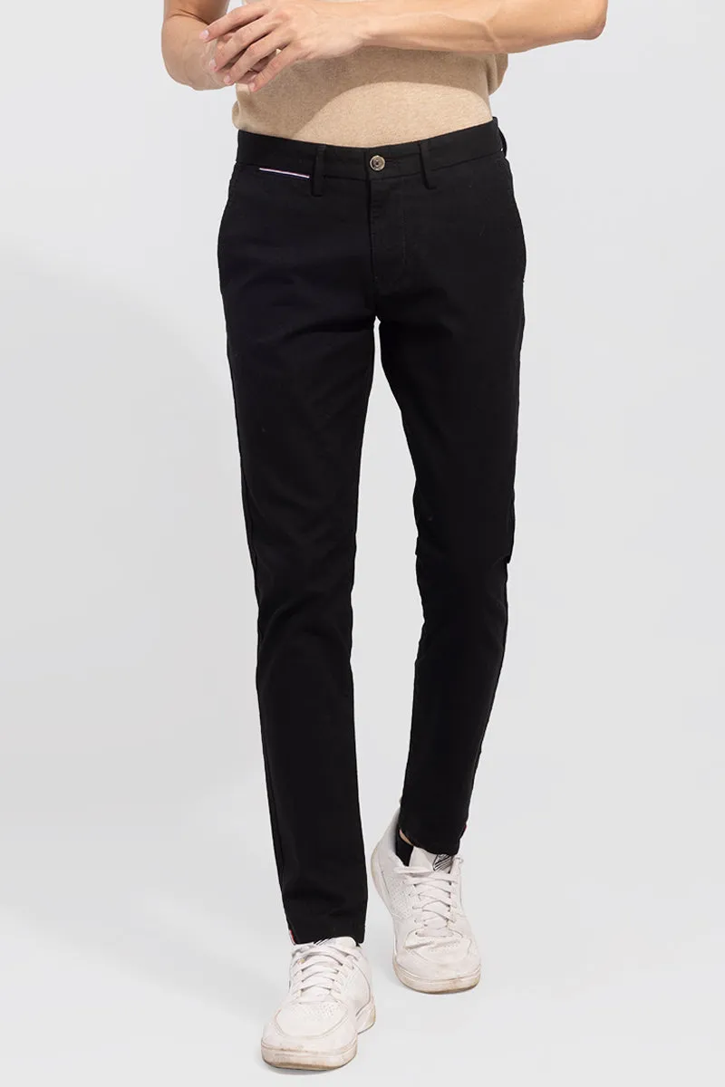 Fine Black Linen Pant
