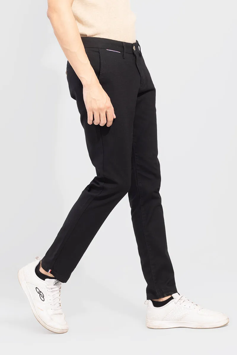 Fine Black Linen Pant